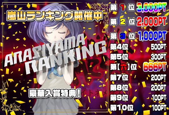 [Wランキング:【 Midnight Nemesis 】]MAX《 優勝 3,000Pt 》