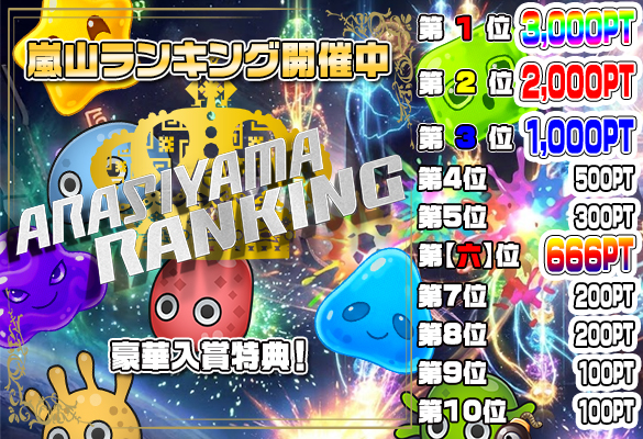 [Wランキング【 FRUIT FUSION 】]MAX《 優勝 3,000Pt 》